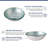 Mocoloo 15"L x 15"W Tempered Glass Bathroom Vessel Sink Brown Round Glass Artistic Bathroom Sink with Pop-up Drain-124049036-124049031