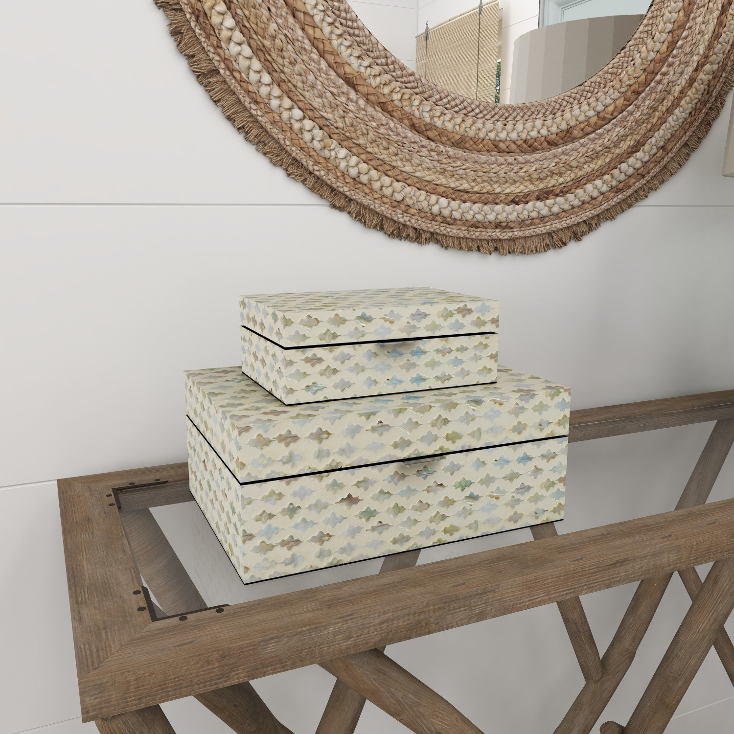 Juliette Mother of Pearl Box Set, White