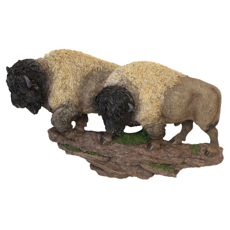Décoration murale double bison nord-américain
