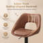 Upholstered PU Leather Bar Stools Modern Swivel Counter Stool with Hollow Backrest for Home Bar Kitchen-1777060147