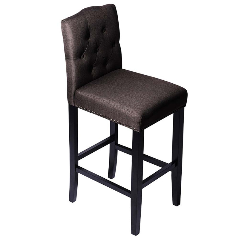 Irena Upholstered Counter Stool, Brown