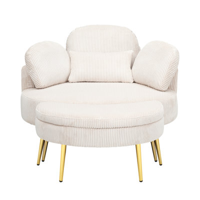 43" Corduroy Upholstered Single Seater Sofa Chair by Mercer41