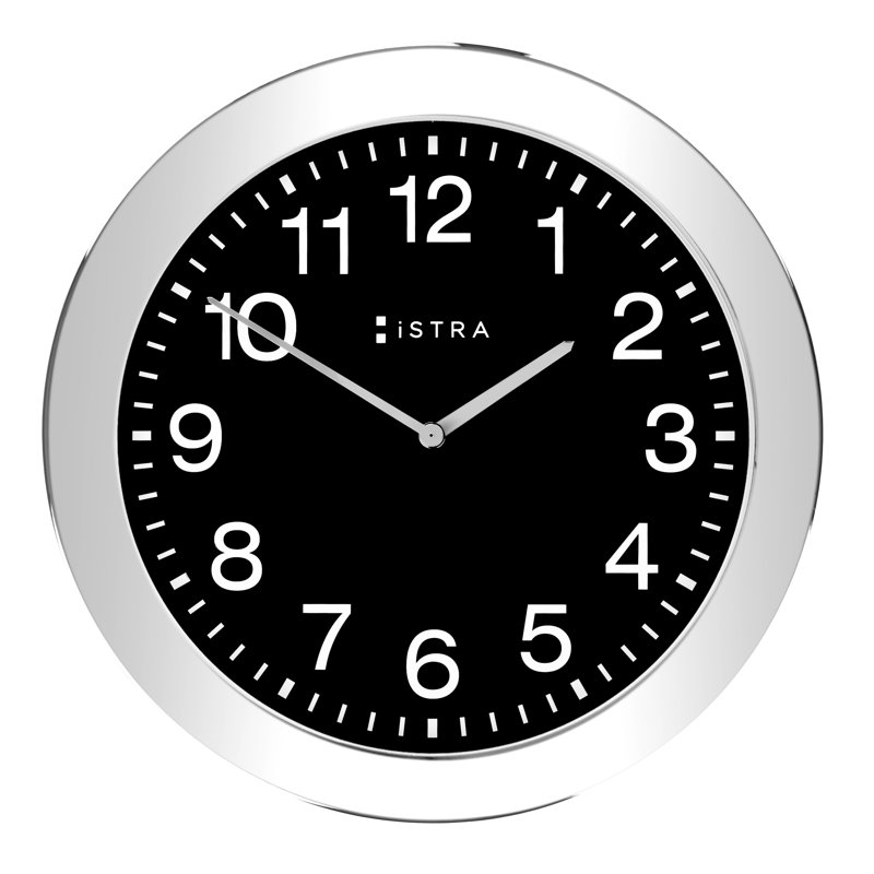 Leon Metal Wall Clock, Black