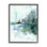 Arbres, lac, réflexion, paysage moderne, effet aquarelle, estampe numérique, art texturé par Kendra Shedenhelm