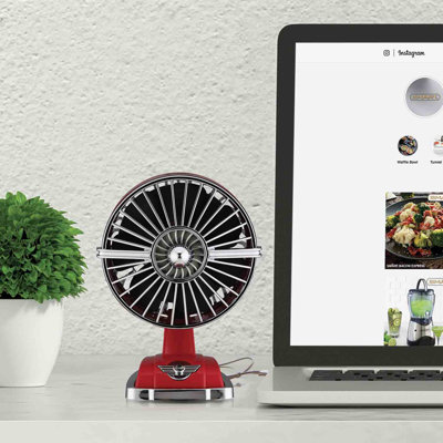 Retro USB Mini Jet 10cm Personal Fan