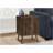 Walnut Laminate Side Table For Bedroom: 23" Height, Solid Wood Legs, Storage With Push Latch, Mid-Century Style Living Room Or Bedroom Accent Areas: Tall, Cabinet, Inspired Design