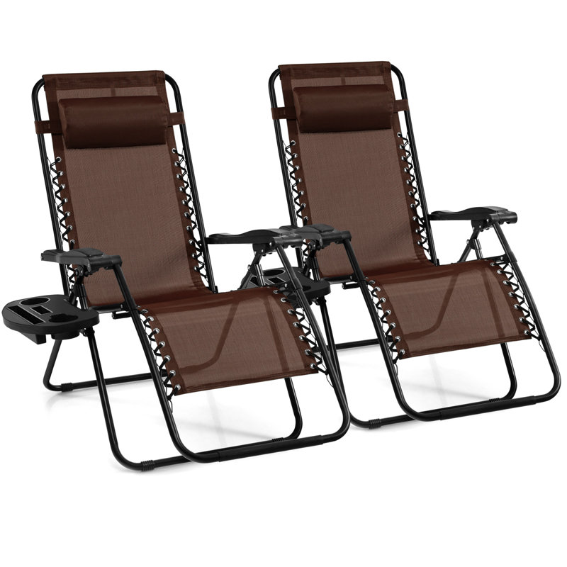 Fauteuil inclinable / pliable sans gravité Broomgege, Noir / taupe