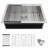 33X22 Inch Kitchen Sink Drop-In 16 Gauge Stainless Steel Single Bowl Topmount Kitchen Sink