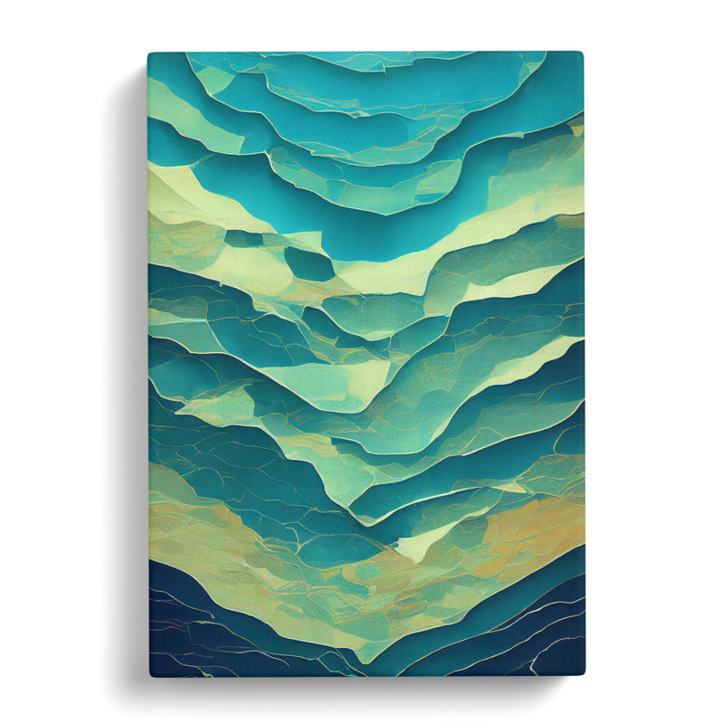 Seascape Painting Abstract Vol.4 - Wrapped Canvas, 76cm H x 50cm W x 3cm D