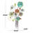 Metal Bouquet Floral Multi Colored Wall Decor with Mesh and Wire Details