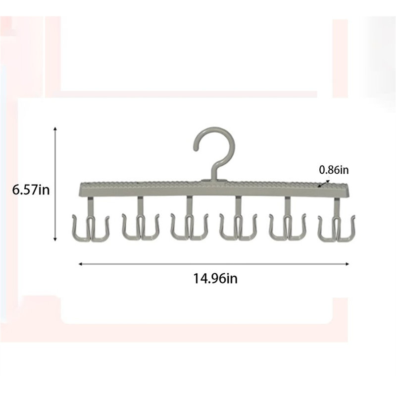Versatile Plastic Multi-Hook Hanger, 4