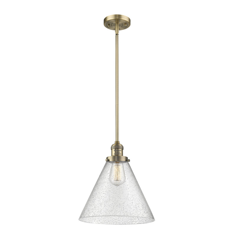 Anner 1 - Light Single Pendant, Brushed Brass, Seedy