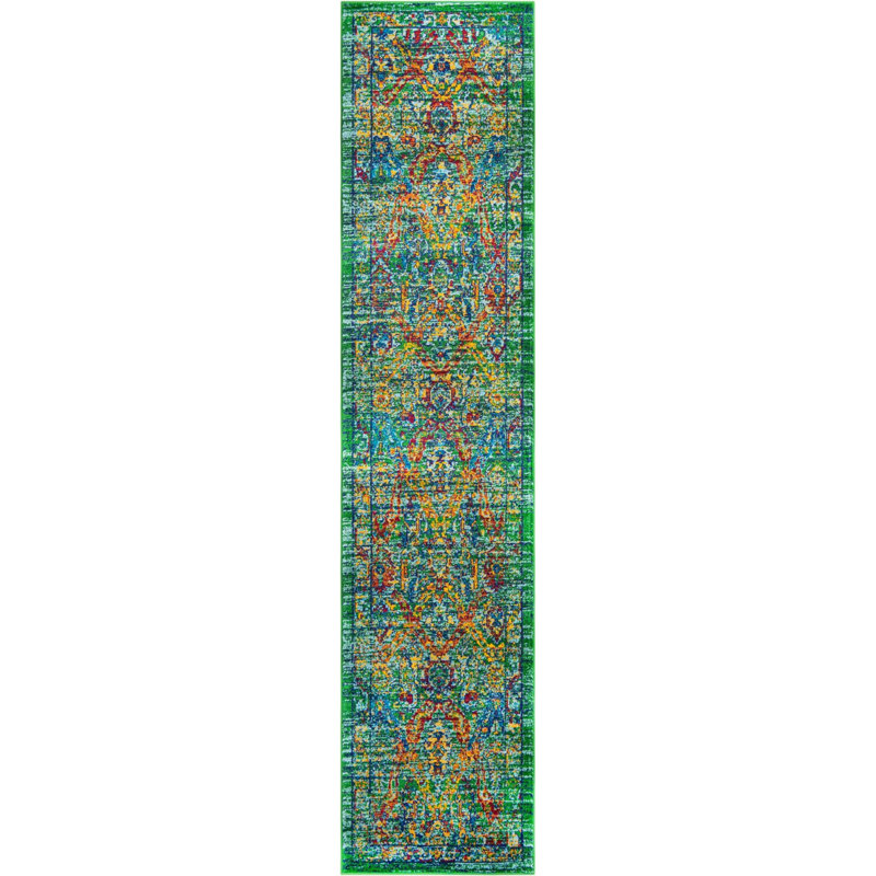 Mylasha Oriental Indoor Rug, Runner 2'7"x12'