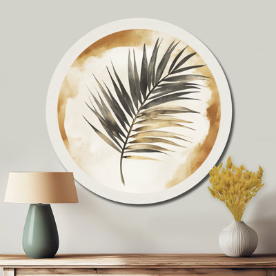 Palmier dans un cercle tranquille III - Décoration murale moderne tropicale