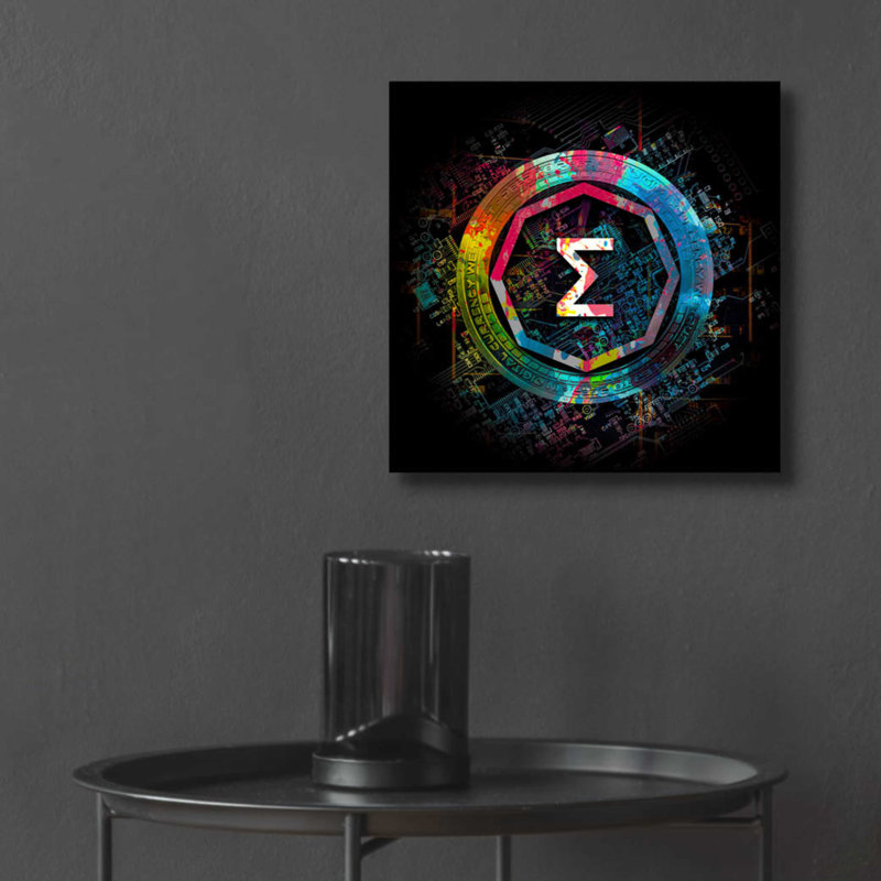 Art mural en verre Ergo Crypto Power, H 12 po x l 12 po x P 0,13 po
