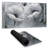Grayscale flowers - 15.75"x31.50" Desk mat