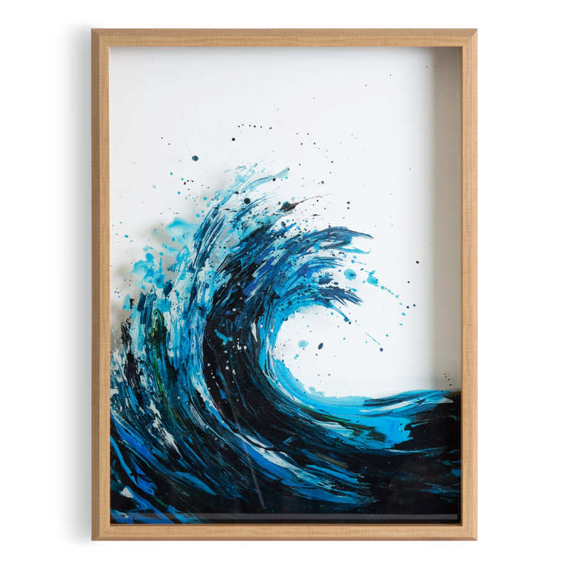 Vague encadrée, art mural en verre