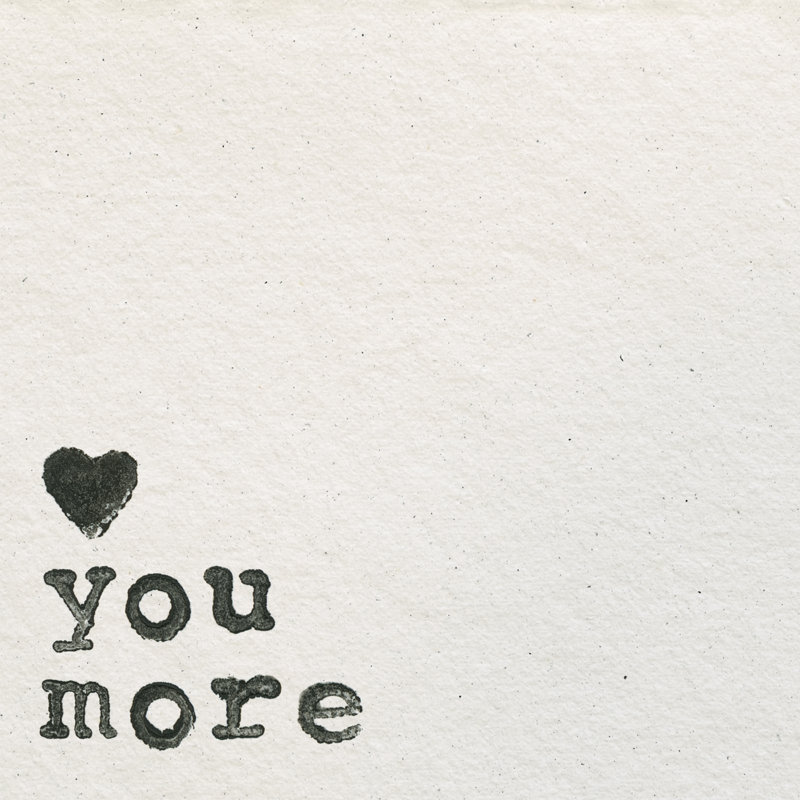 «Love You More» par Wild Apple Portfolio - impression, Toile tendue, Non, H 12 po x l 12 po
