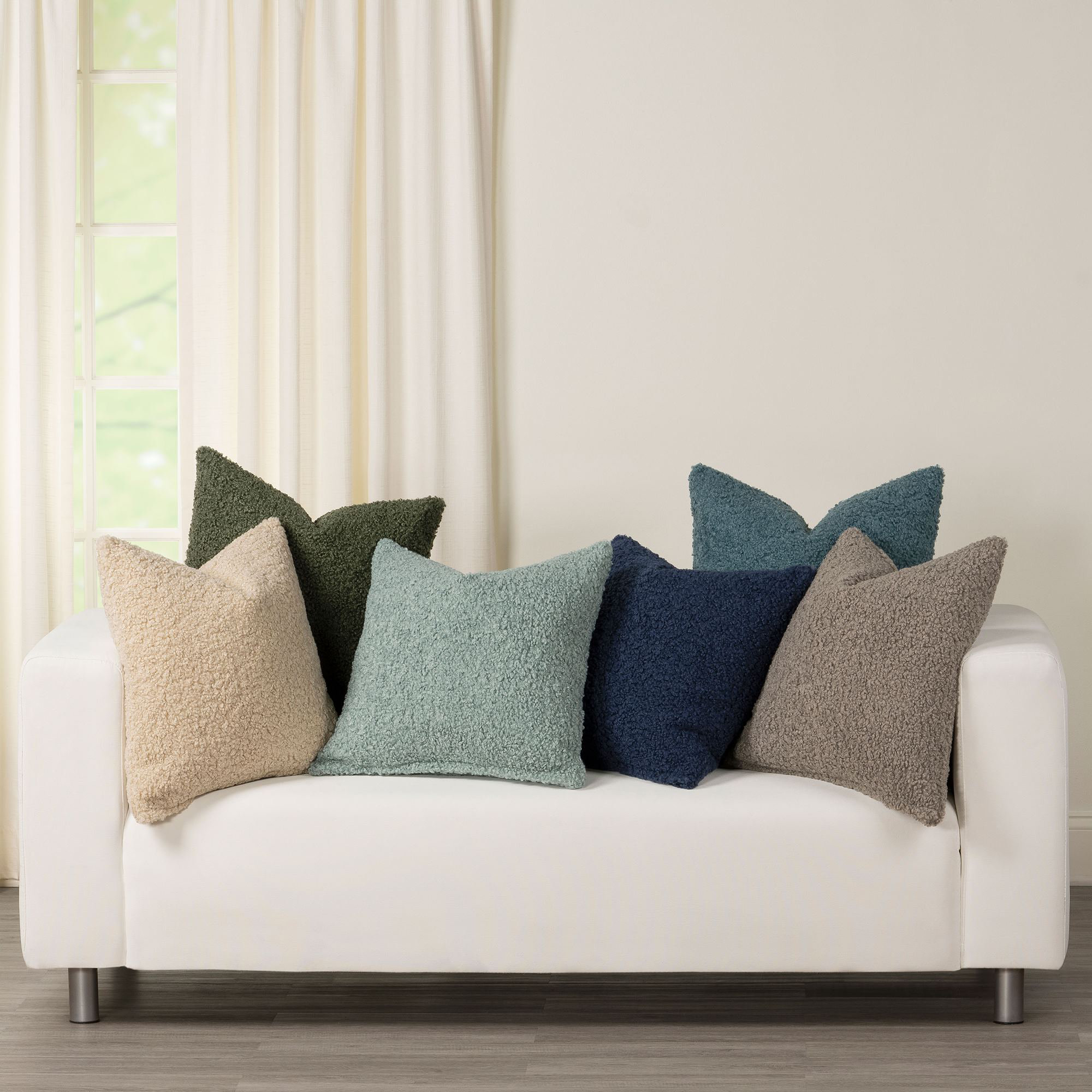 Hanka Throw Pillow, 16" x 16", Aegean