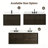 48" Transitional Floating Single Sink Solid Wood Dark Brown Oak Bath Vanity with Engineered Marble Top-604325134