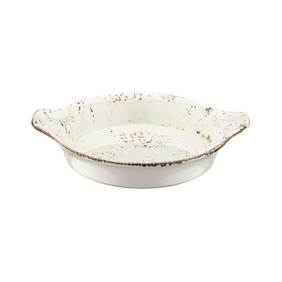 Diamètre des grains: H 9,75 po: 1,75 po x 25 oz Plat rond four vitrifié