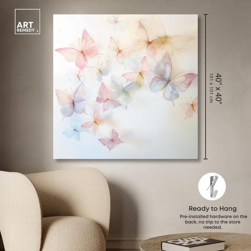 Art sur toile «Gossamer» par Art Remedy, H 40 po x l 40 po x P 1,5 po, Toile tendue