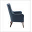 Fauteuil en tissu bleu foncé à 4 pieds