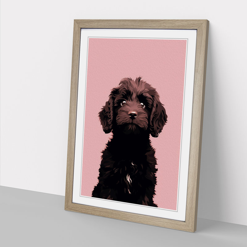 Single Picture Frame Print on Wood, 34cm H x 25cm W, Oak Framed