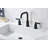 Kree Collection Two-Handle 6" to 10" Widespread Lavatory Bathroom Faucet with Drain Assembly - Matte Black-50898209