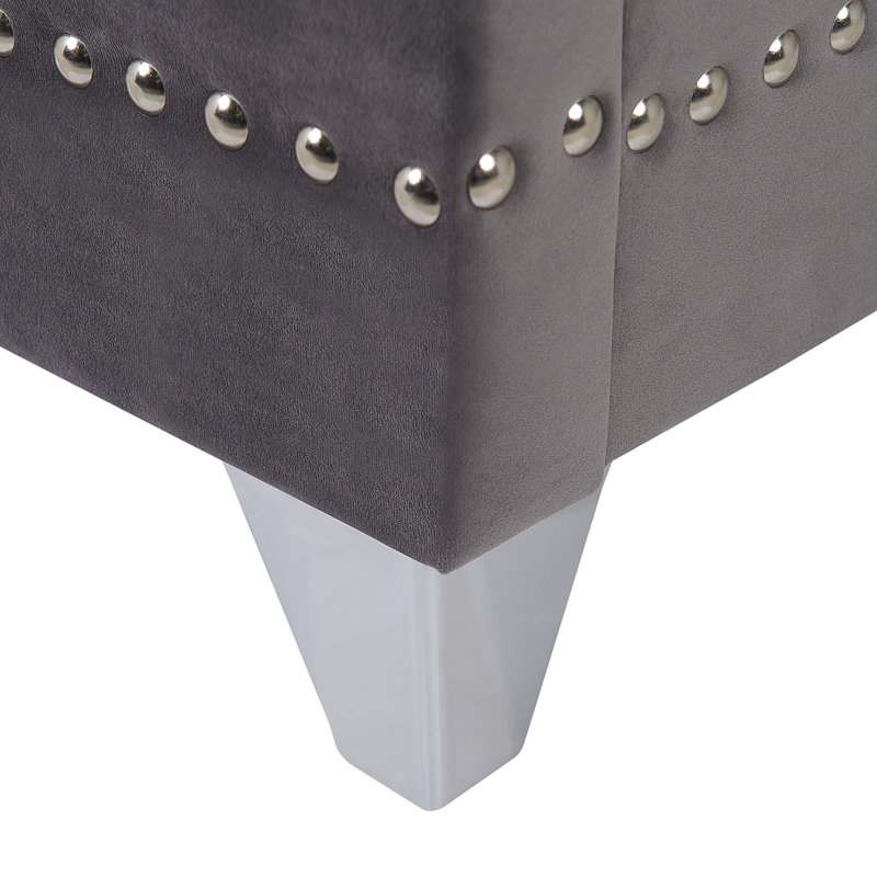 Dermott Upholstered Bed, European Kingsize (160 x 200cm), Grey