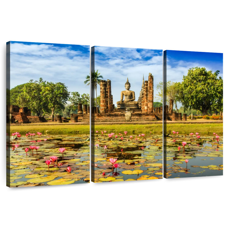 Adella Wat Mahathat Buddha Statue, 42" H x 65" W