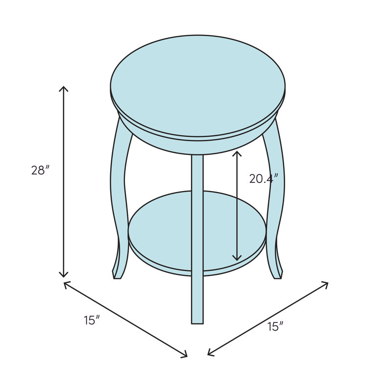 Martha Stewart Harley  Round End Table with Cane Detail
