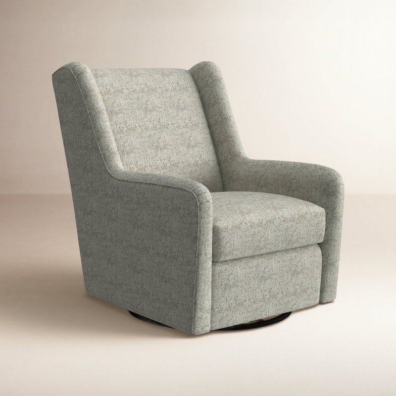 Fauteuil oscillant pivotant Miranda, Chenille performance poivre blanc Malibu