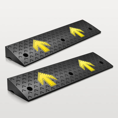 Rubber Arrow Curb Ramp  Rise Heavy-Duty Threshold Driveway Ramp For Cars And Wheelchairs