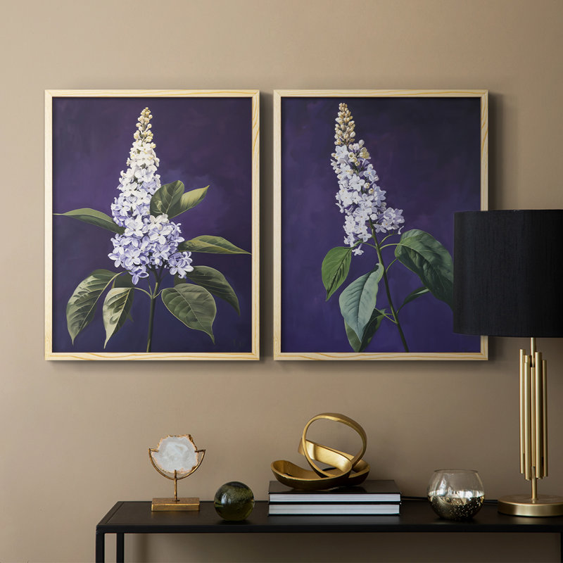 Série FLORAL CCxxix - reproduction encadrée de qualité supérieure - prête à être accrochée - aucun clou requis - aucun clou requis