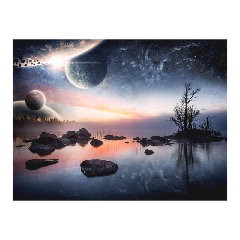 Murale paysage cosmique, L 121 po x l 157 po