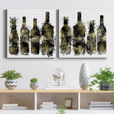 " Splash Of Wine I " 2 - Pieces