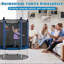 Trampoline pour enfants de 48 po avec mini-trampoline avec enceinte Sumij, panier de basketball inclus-101908363