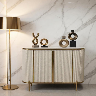 Luxury-Style Granite Wall-Mounted Entry Cabinet