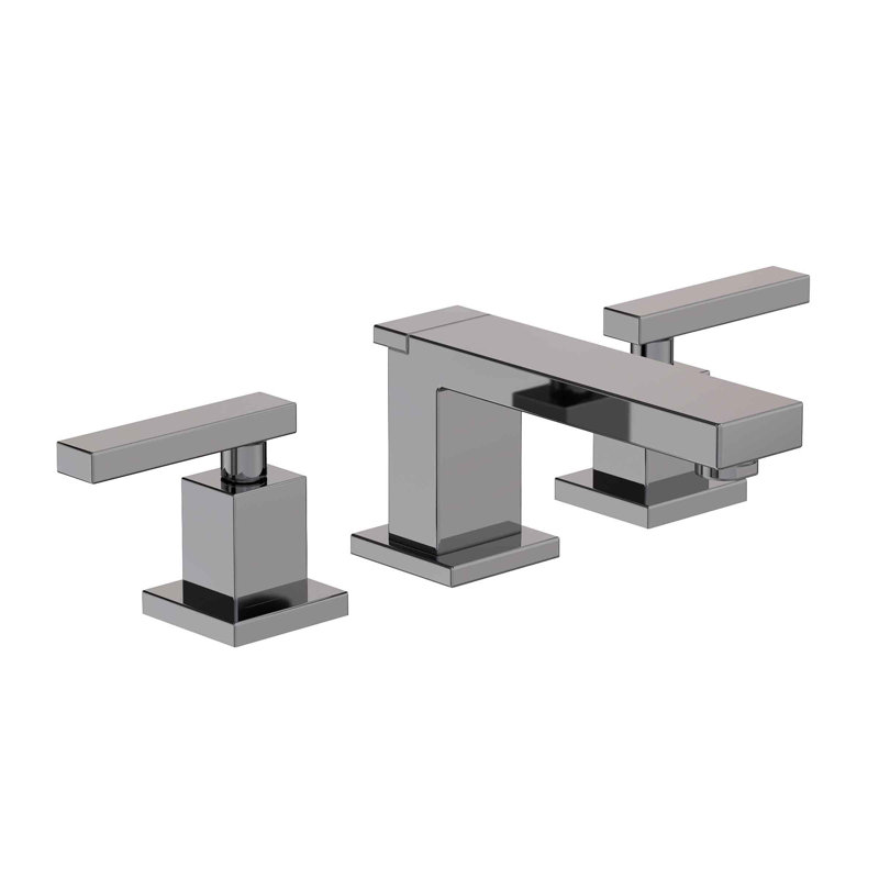 Skylar Widespread Bathroom Faucet with Drain Assembly, Midnight Chrome