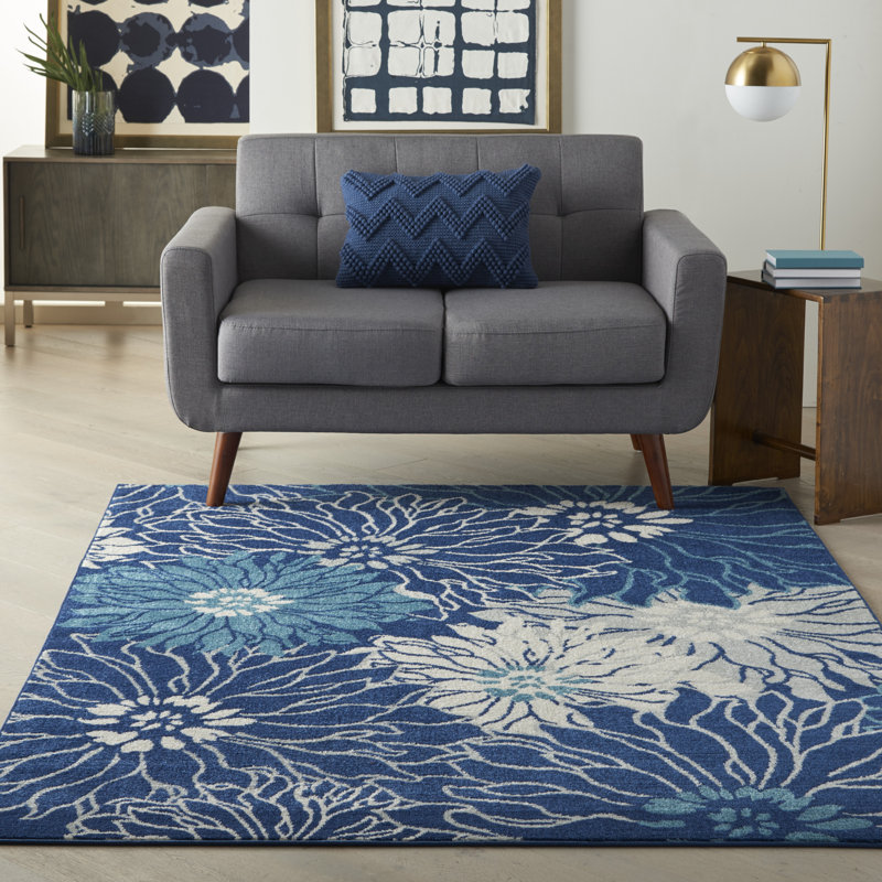 Floral Indoor Rug, Rectangle 3'9" x 5'9"