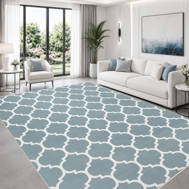 Abstract Machine Printed Area Rug, Rectangle 40 x 60 cm
