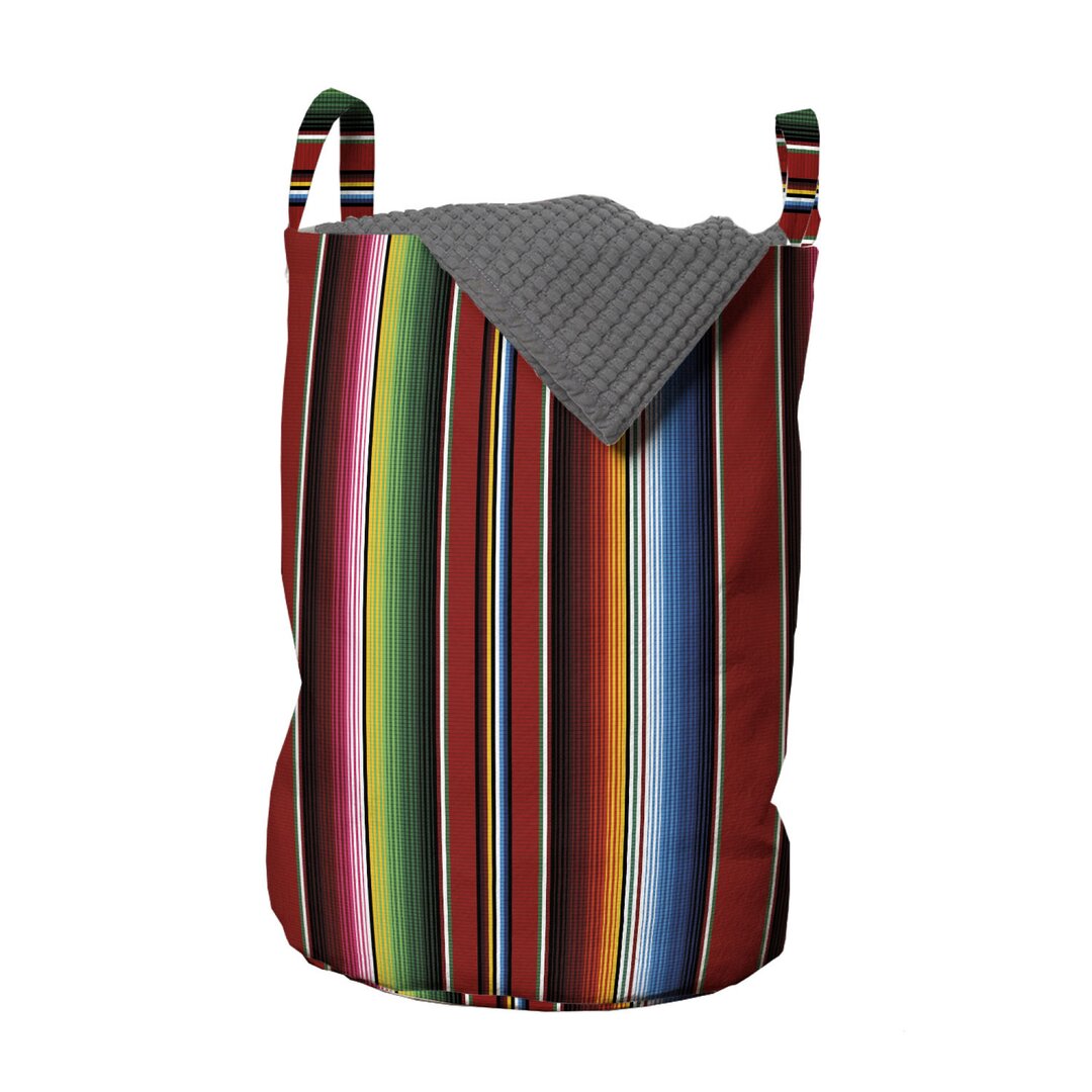 Wäschesack Mexican Serape Colourful Stripes Vertical Lines Latino Design