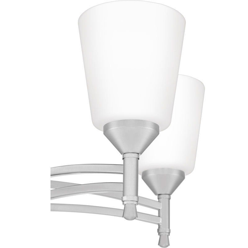 Lustre classique à 5 lumières Camryn, Nickel brossé