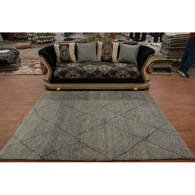 Handmade Moroccan Oriental Area Rug 5x8