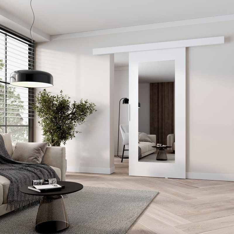 Astrid Veneers Sliding Doors, White, 205cm H x 76cm W x 1.6cm D