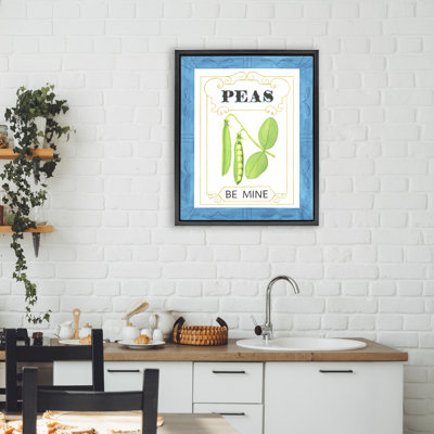 Peas Be Mine Pun Floating Frame, design by Lara Beeston