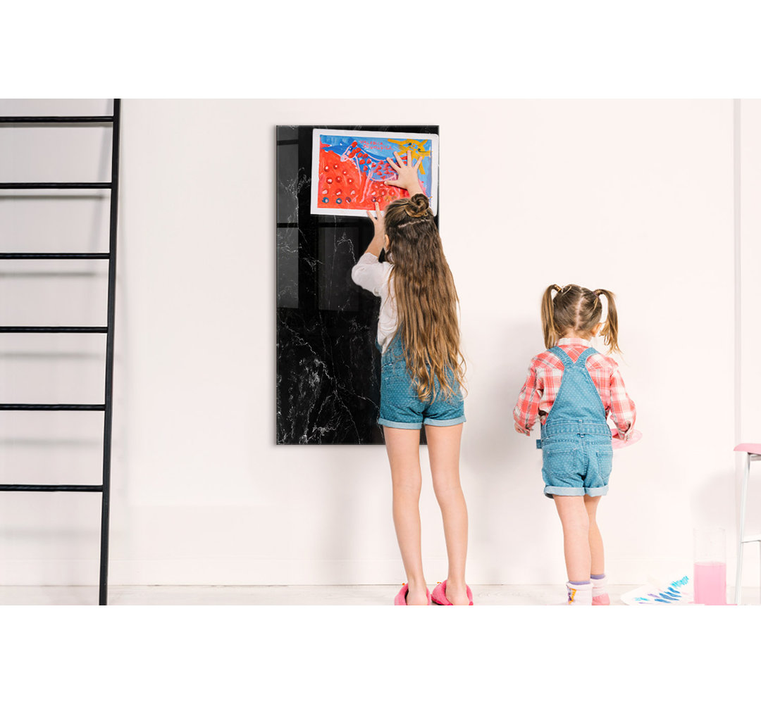 Magnetic Memo Board Whiteboard - 60 x 120 cm - With Marker and Magnets - Colorful powder