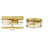 Transitional 2 Light Iron Gold Flush Mount-221549512