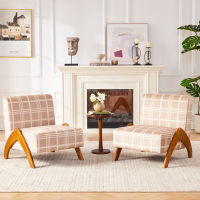 Upholstered Accent Chair Set of 2